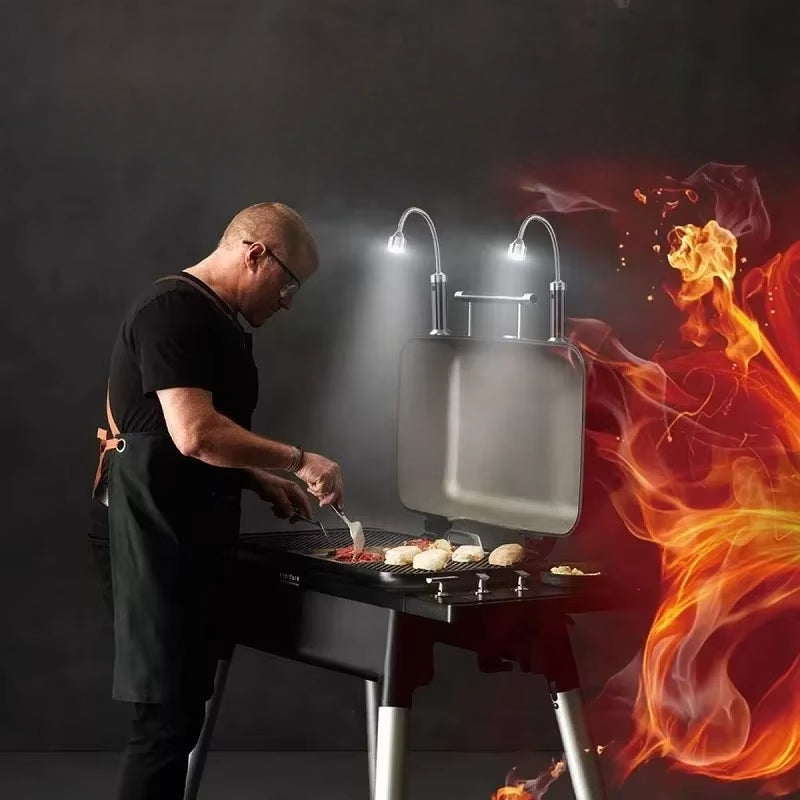 Magnetische LED-Grilllampe mit flexiblem Arm