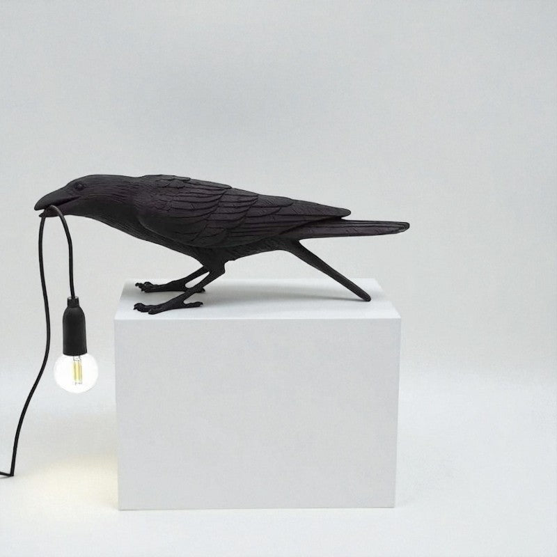 Skulpturale Vogel-Lampe für moderne Einrichtung und künstlerische Atmosphäre