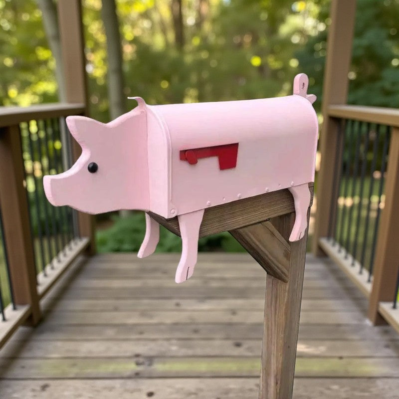 Gartenbriefkasten mit handbemaltem Tierdesign