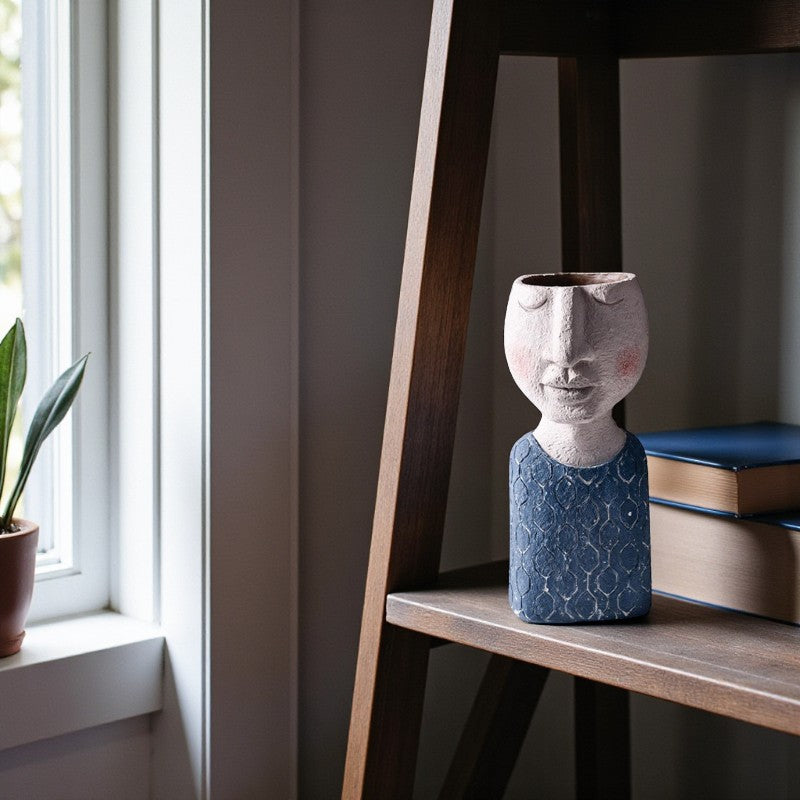 Handgefertigter skulpturaler Harfen Pflanztopf