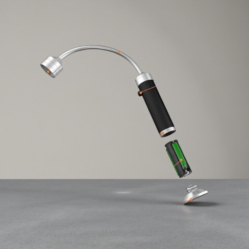 Magnetische LED-Grilllampe mit flexiblem Arm