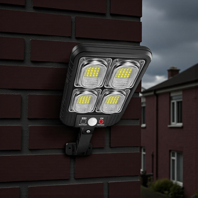 Solarbetriebene LED-Außen-Sicherheitsleuchte mit Bewegungssensor