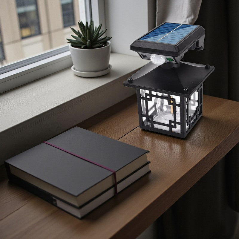 LED Wandlicht mit Bewegungssensor und Solarenergie