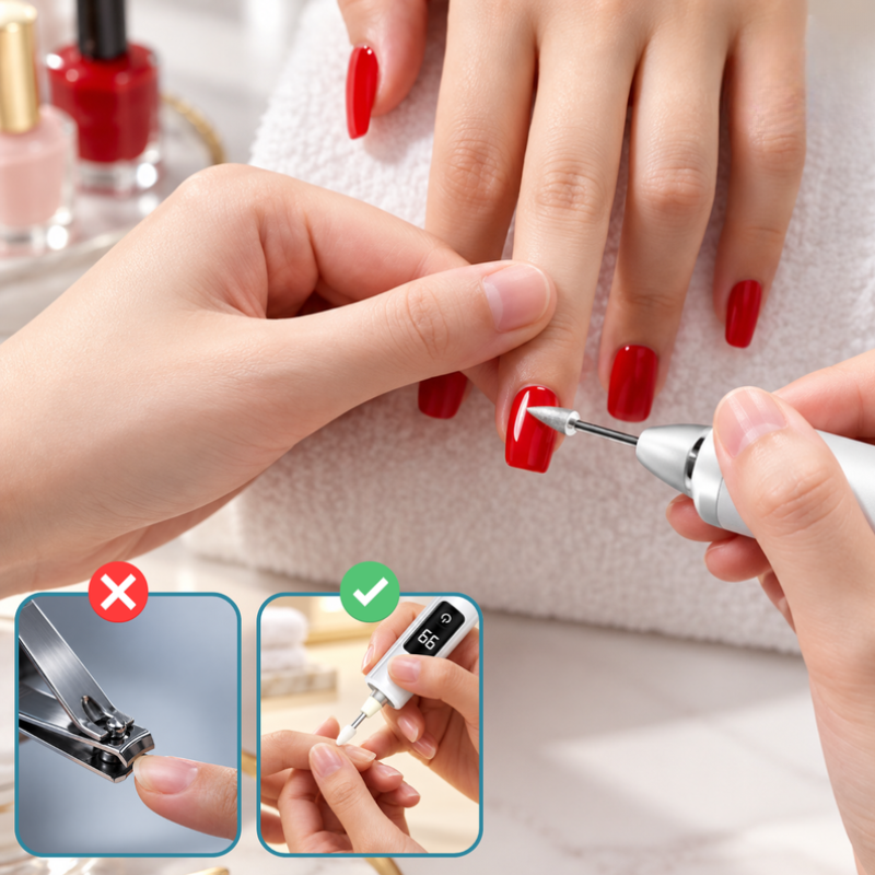 NailVero - Elektrische Nagelfeile mit Einstellbarer Geschwindigkeit