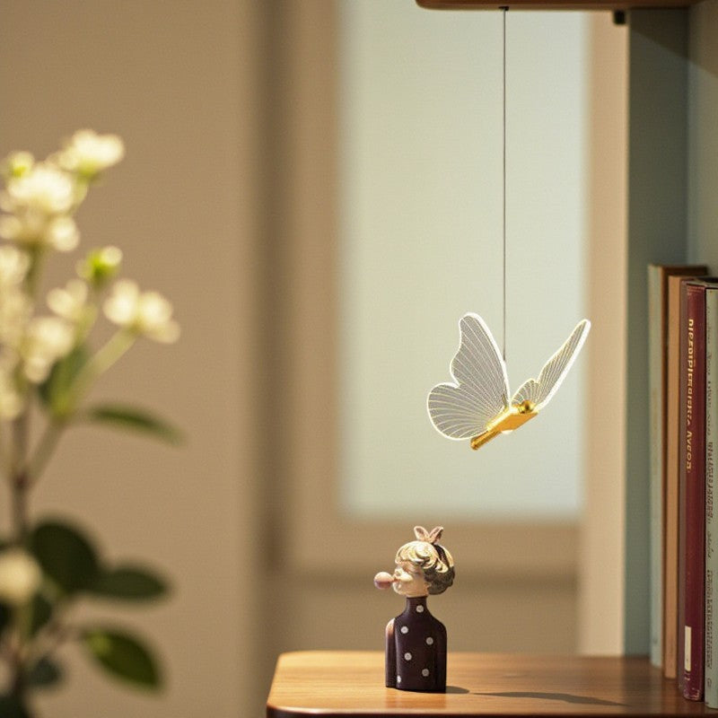 Minimalistische Acryl-Schmetterling-LED-Hängelampe Moderne Dekorative Beleuchtung