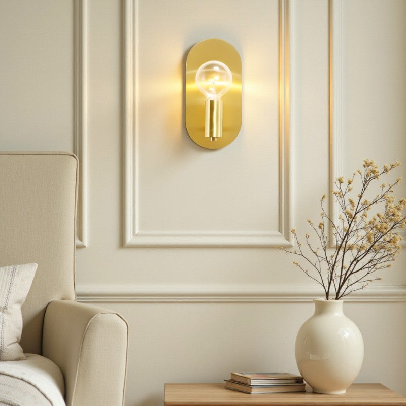 LED-Wandleuchte mit Kugeldesign und Plattenbasis