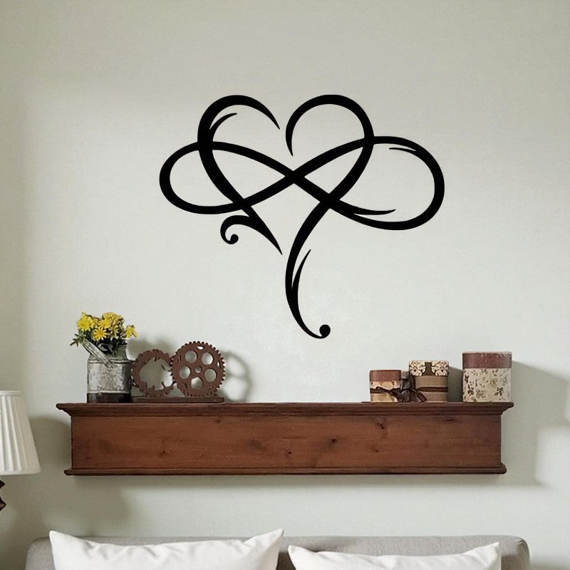 LoveBound elegante Herz- und Unendlichkeitssymbol-Wanddekoration für Zuhause