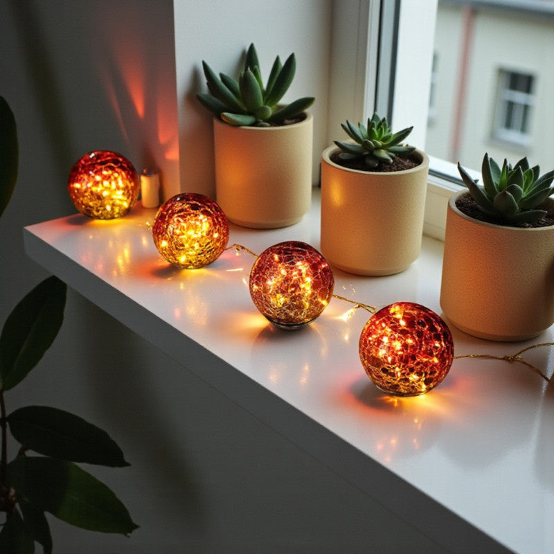 Sphärische Glas-Solar-LED Dekorative Gartenbeleuchtung für draußen