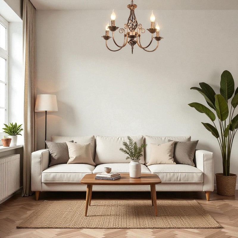 LED Kronleuchter Deckenlampe mit gebogenem Kerzen Design