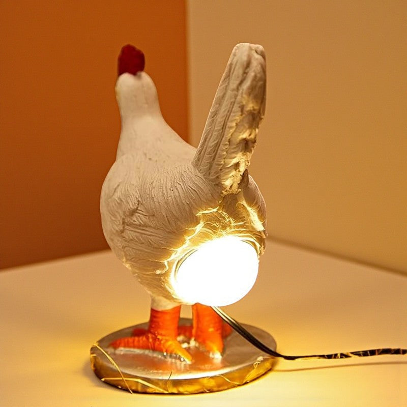 Rustikale Hühnerlampe für warmes Ambientelicht