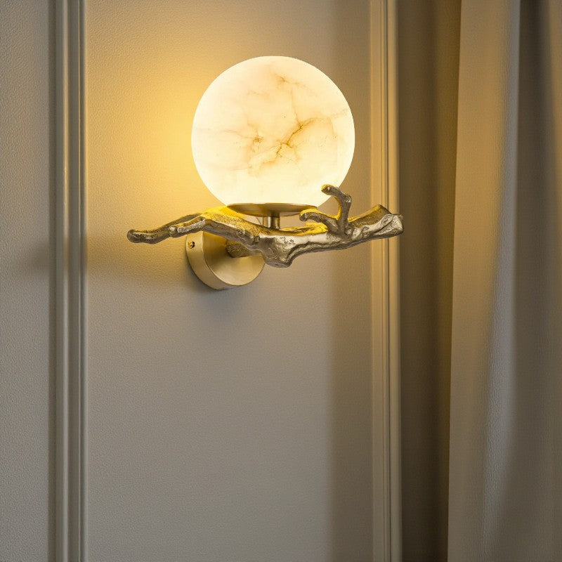 Ares Wabi-sabi Wandleuchte mit luxuriöser Marmorbeleuchtung