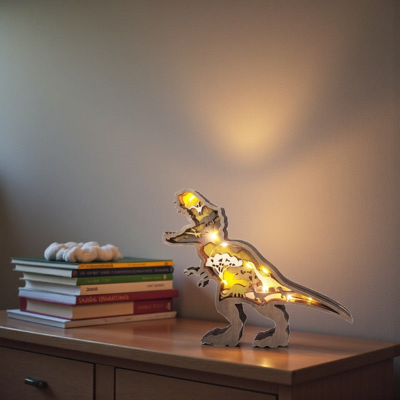 3D Dinosaurier Nachtlampe mit Touchsteuerung und LED-Licht