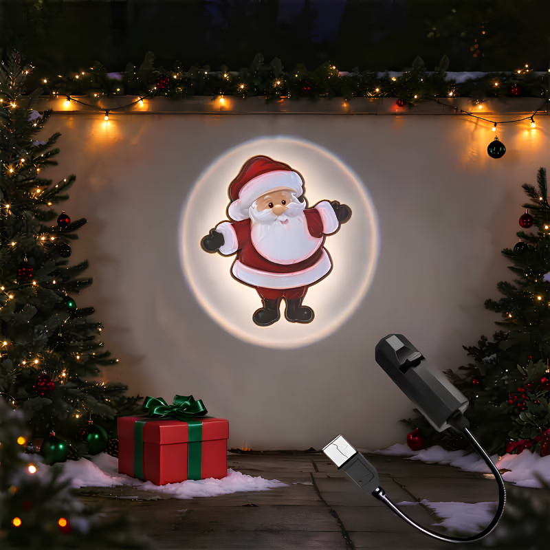FrostPattern - LED-Projektor mit Hirsch- und Schneeflockenmustern