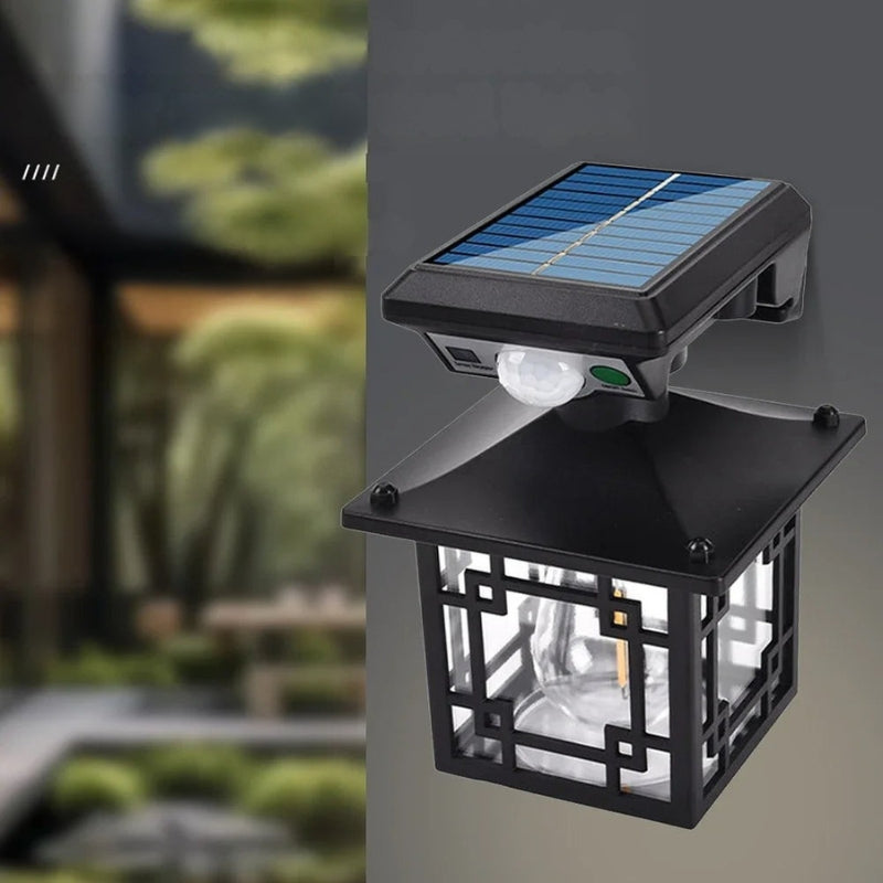 LED Wandlicht mit Bewegungssensor und Solarenergie