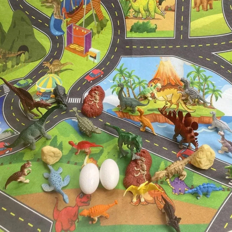Rexingle - Dinosaurier-Adventskalender mit 24 Figuren und Spielmatte