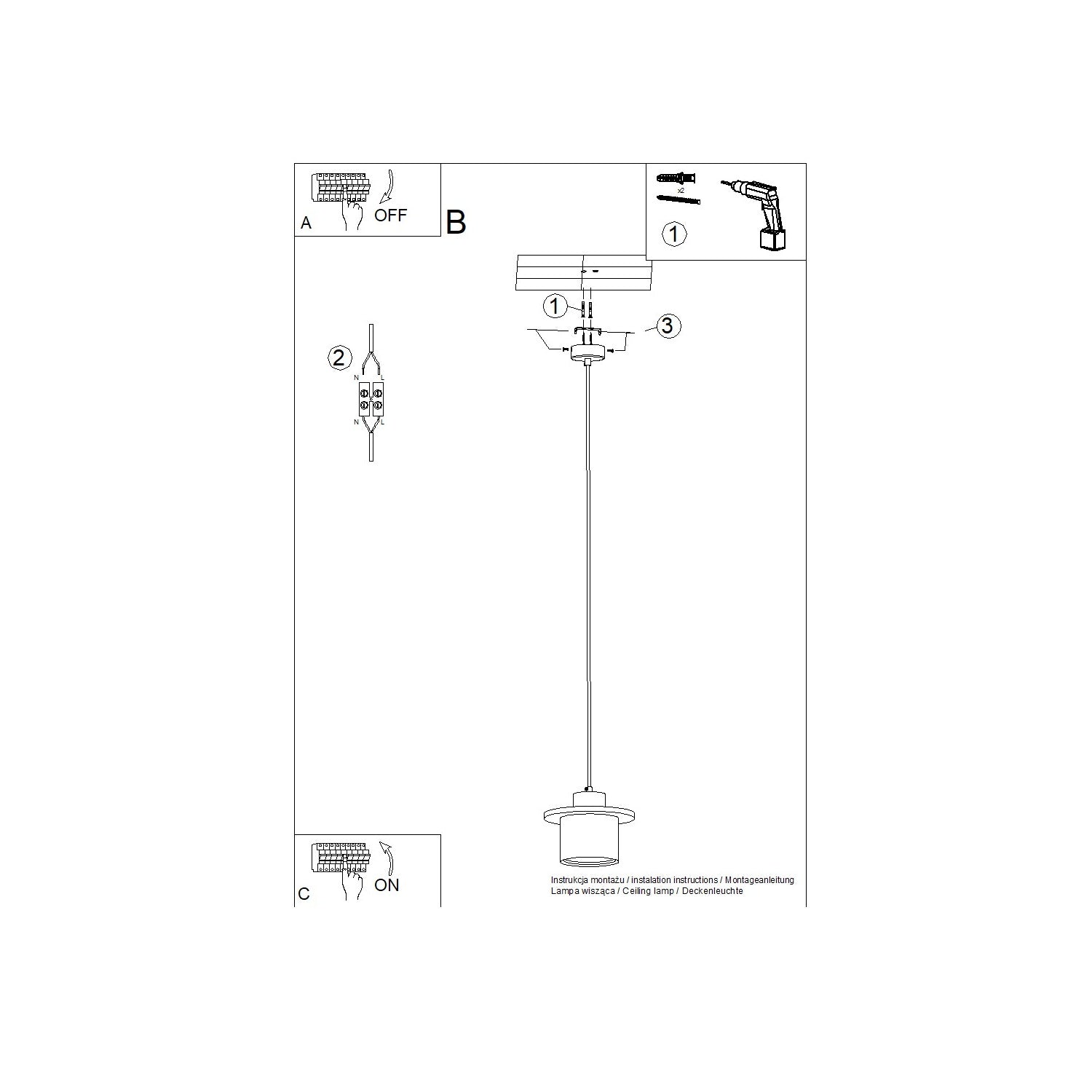 Plafona - Pendelleuchte aus Beton und Holz, Fassung E27