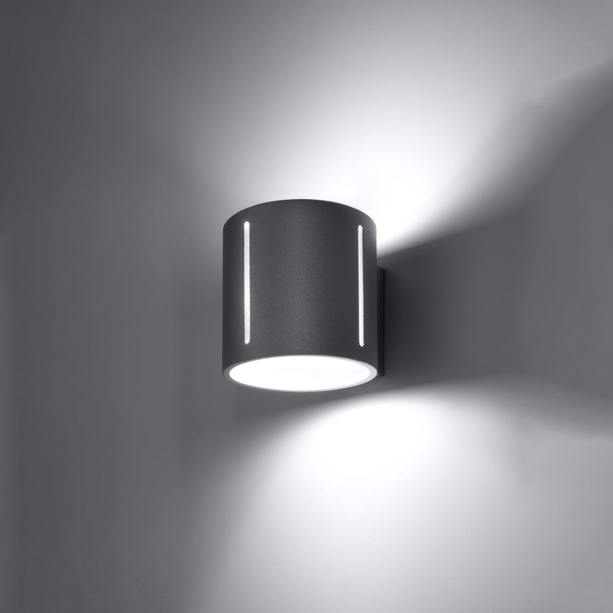 INEZ - Wandleuchte, graues Aluminium mit Perforation