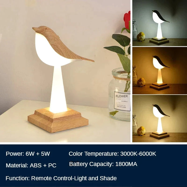 Ekster - Design Vogel-Tischleuchte