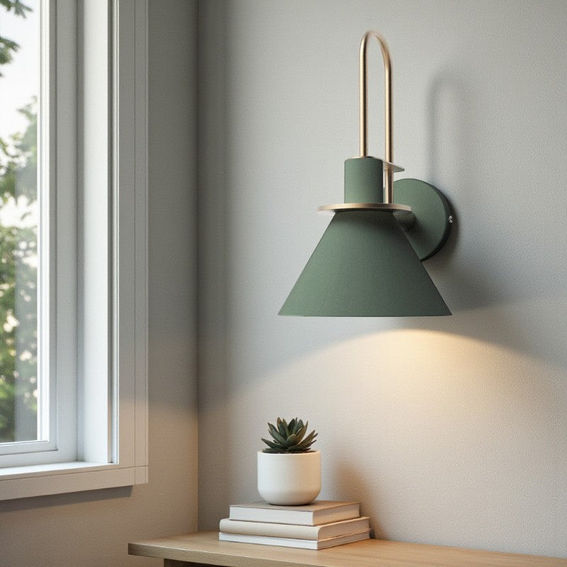 Minimalistische - Wandleuchte Metall mit Eisenfinish