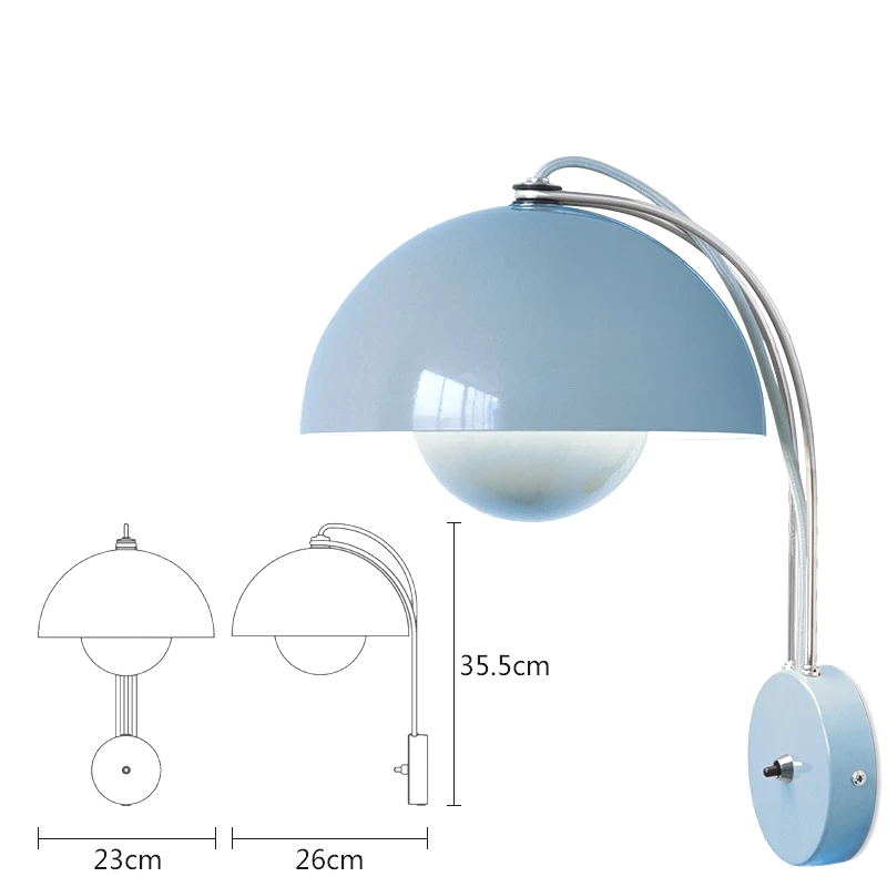 Skandinavische - Wandleuchte E27 mit integrierter LED