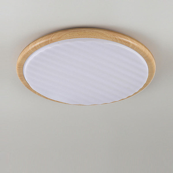 Lucero - Runde LED-Deckenleuchte in Holzoptik Wooden