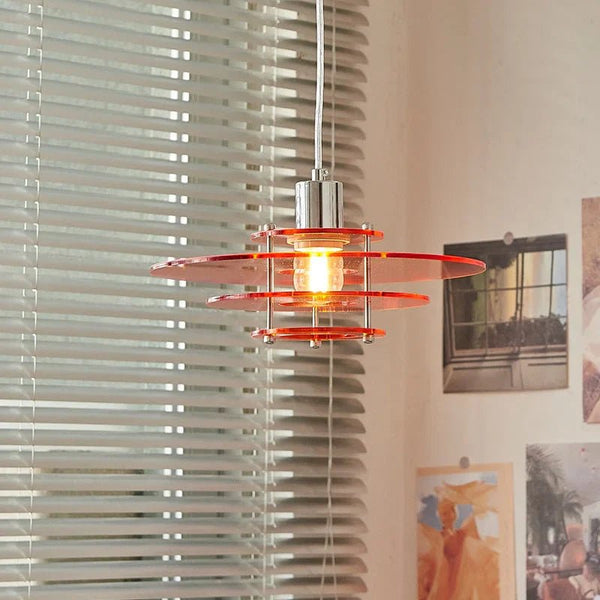 Stella - Vintage-UFO-Pendelleuchte aus Acryl