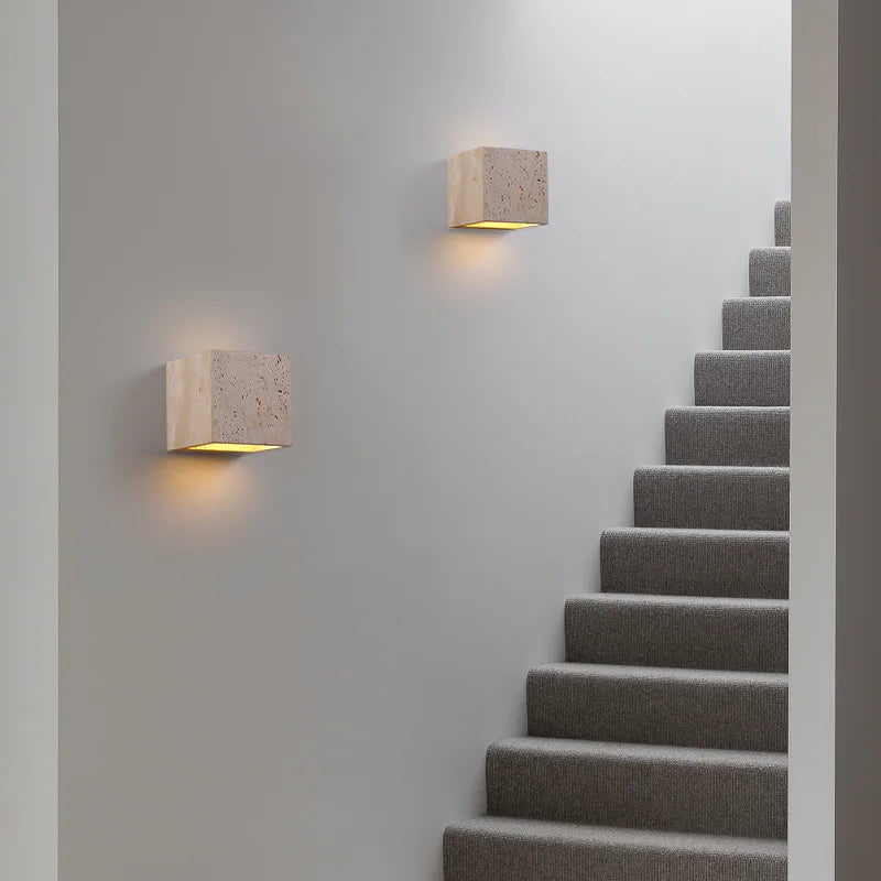Vortia - Außenwandleuchte in Steinoptik