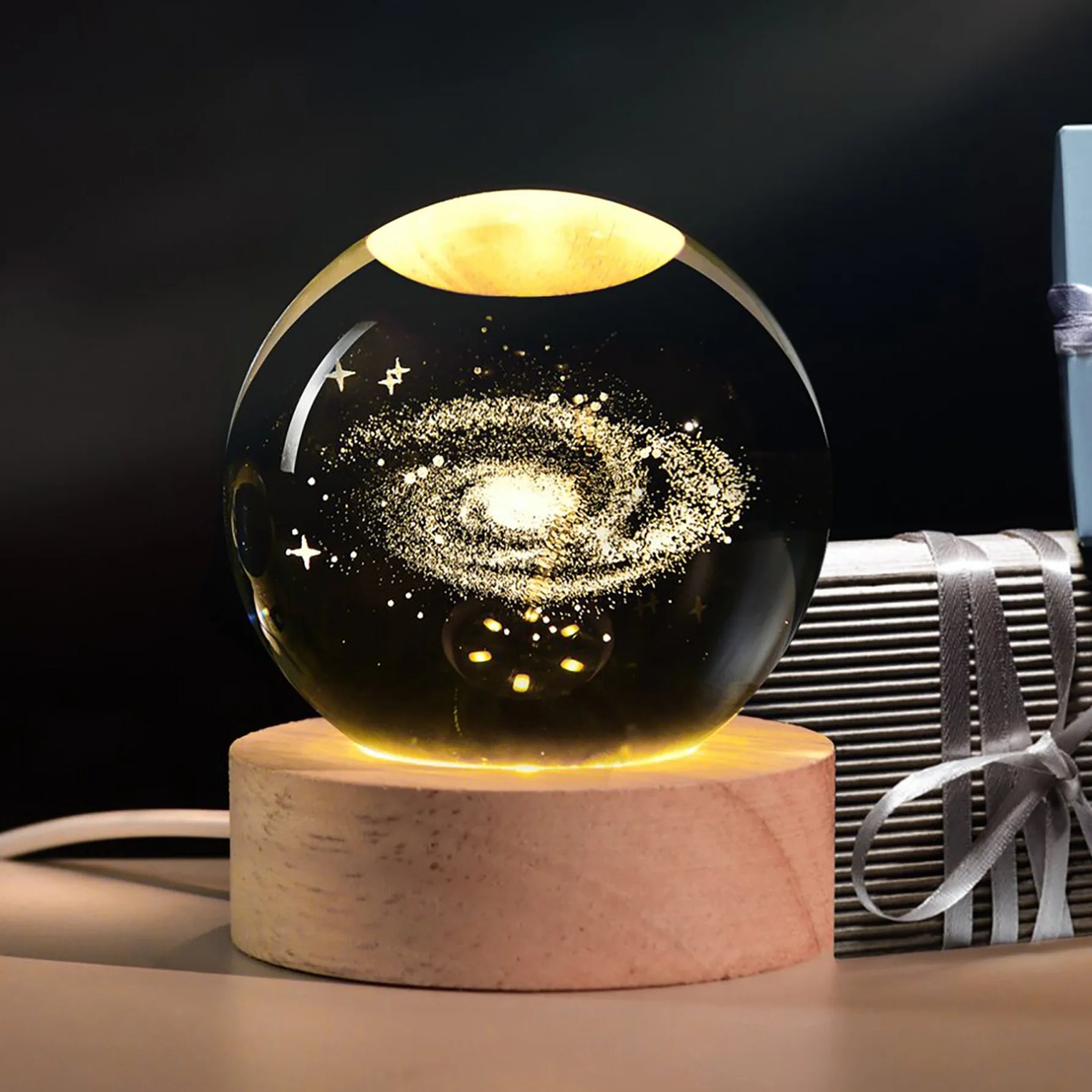 Brix - Kristall-Nachtlampe 3D-Sonnensystem