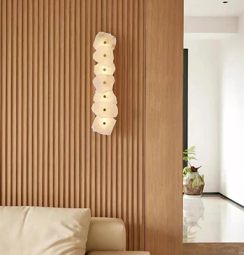 Spanische - Alabaster-Wandleuchte mit Kupferelementen