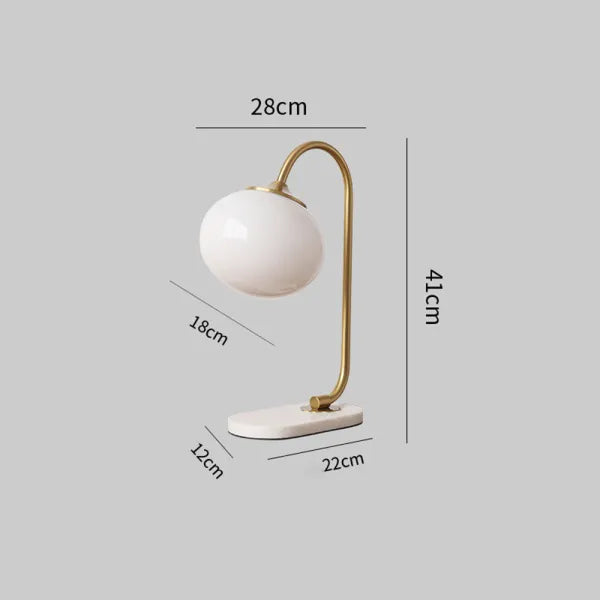 Marshmallow - Tischleuchte Marshmallow aus Glas und Metall