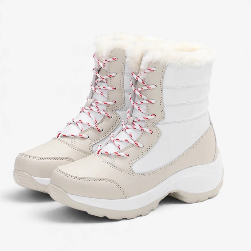 FrostTrek - Damen Winter Schneestiefel mit Plüschfutter und Plateausohle