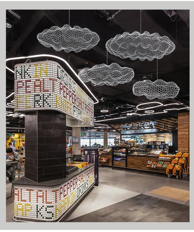 Dänische - Pendelleuchte Mesh Cloud aus Eisen