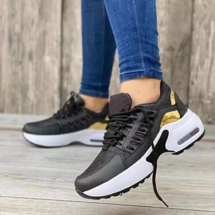 FlexTread - Schnürsneaker mit runder Spitze und flexibler Gummisohle