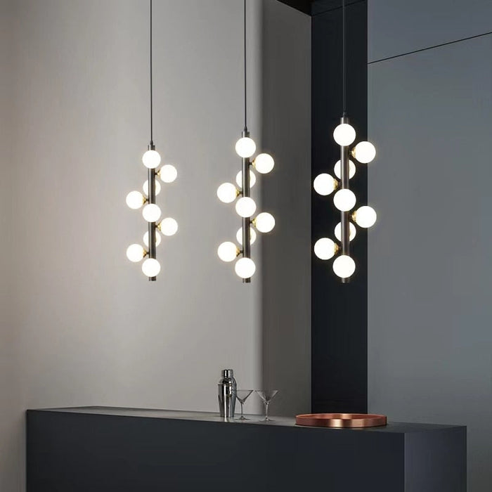 Luxuriöse - Glaspendelleuchte im Seifenblasen-Design