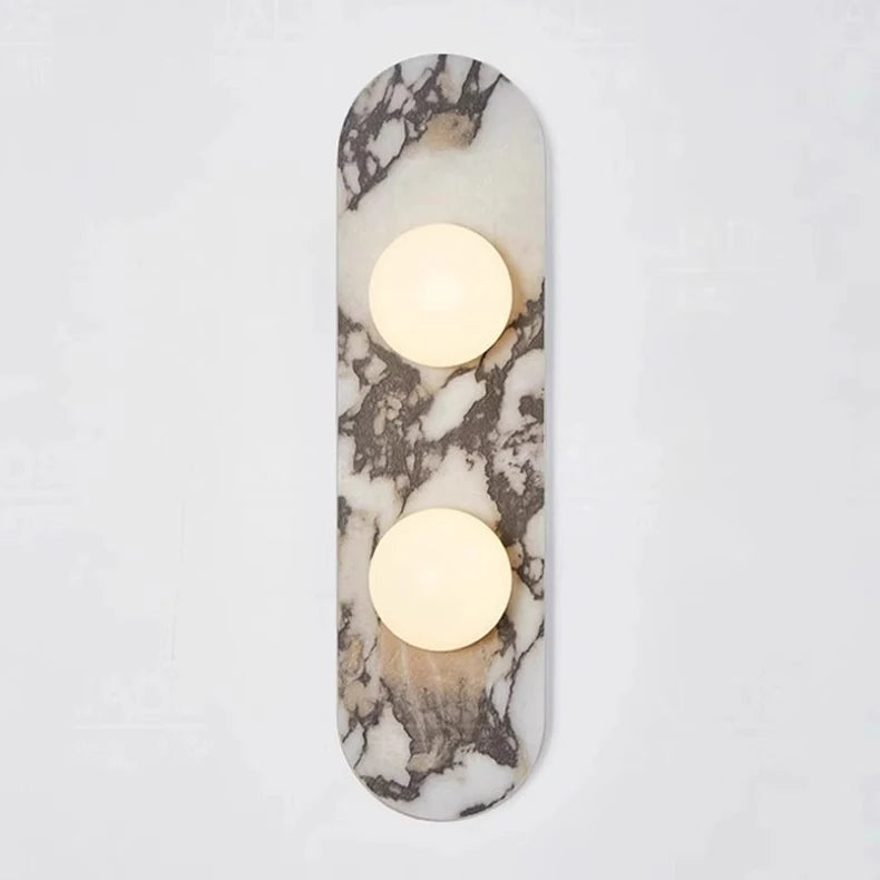 Luara - LED-Wandleuchte aus Naturmarmor mit 2-3 Kugelköpfen