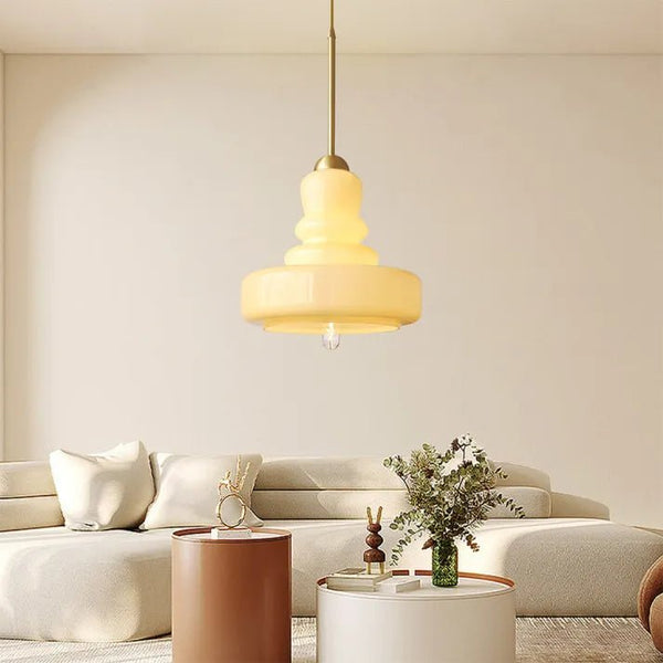 Zenita - Bauhaus-Pendelleuchte aus Glas, Kürbisform