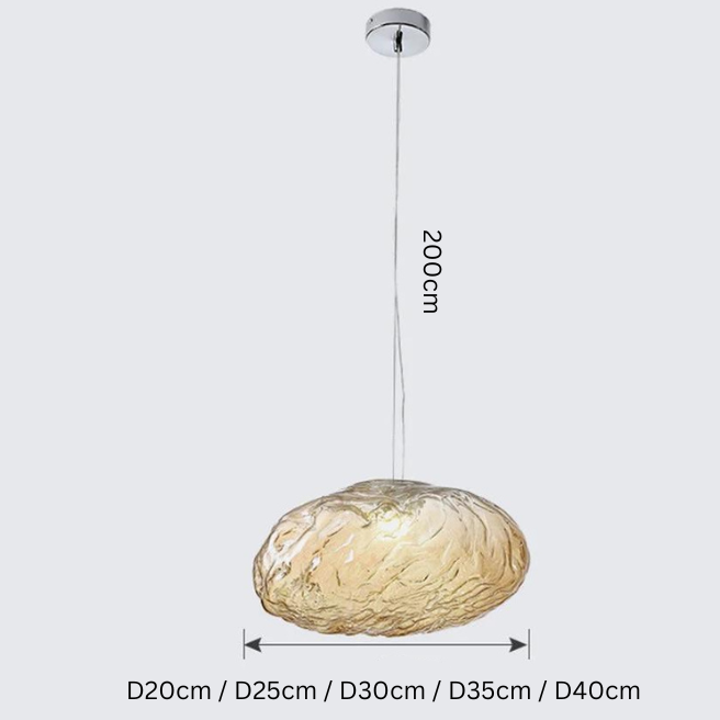 Minimalistische - Pendelleuchte in Blasenform aus