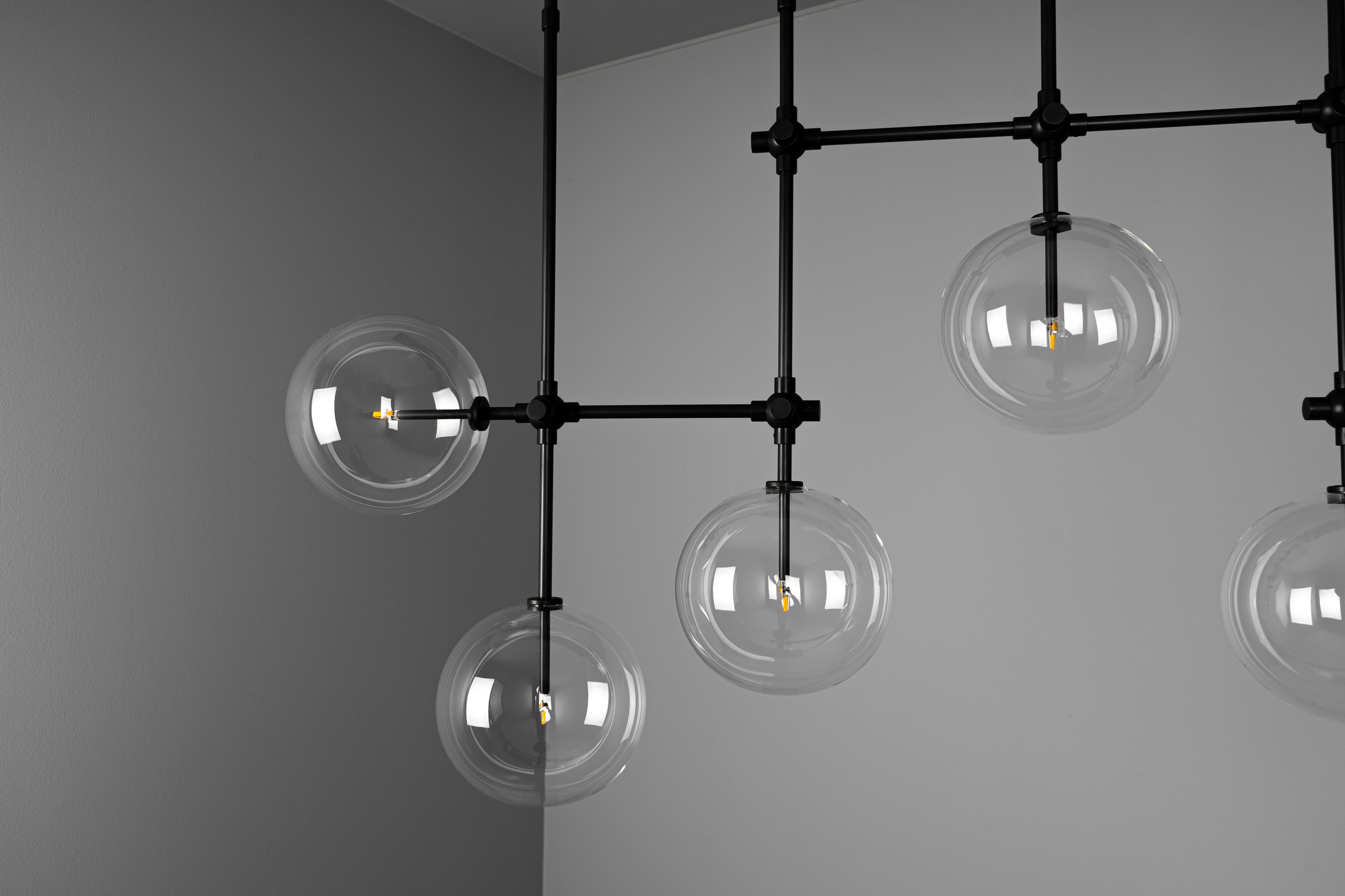 Schwung - Lighting - Pendelleuchte Soap B7MD, Metall/Glas