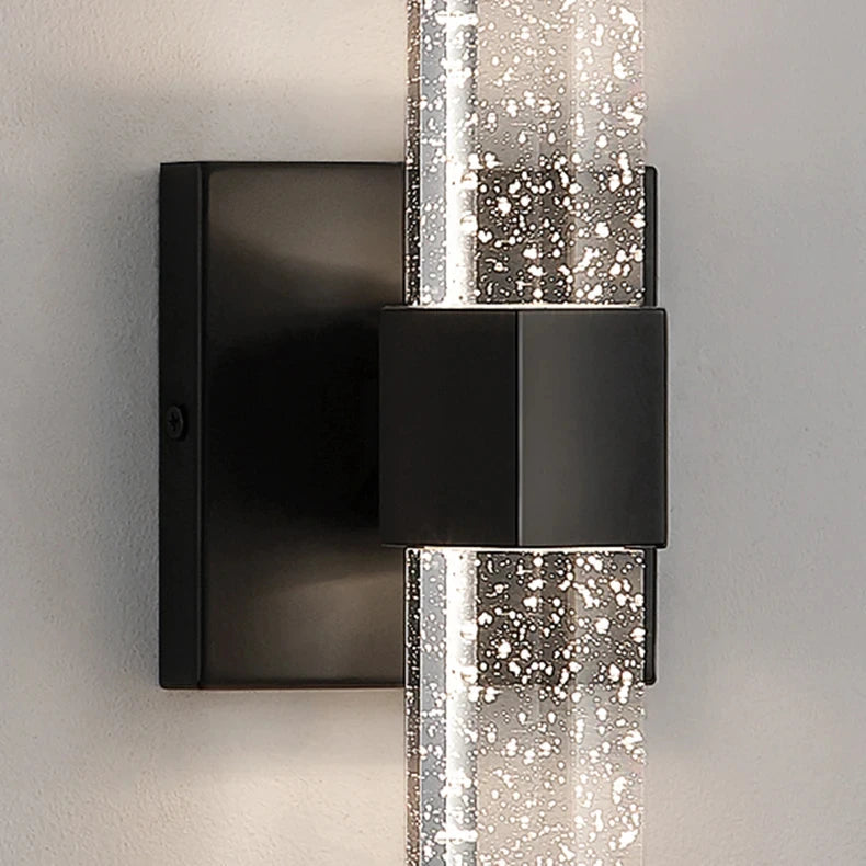 Wallix - Goldene LED-Wandleuchte mit Kristallblasen