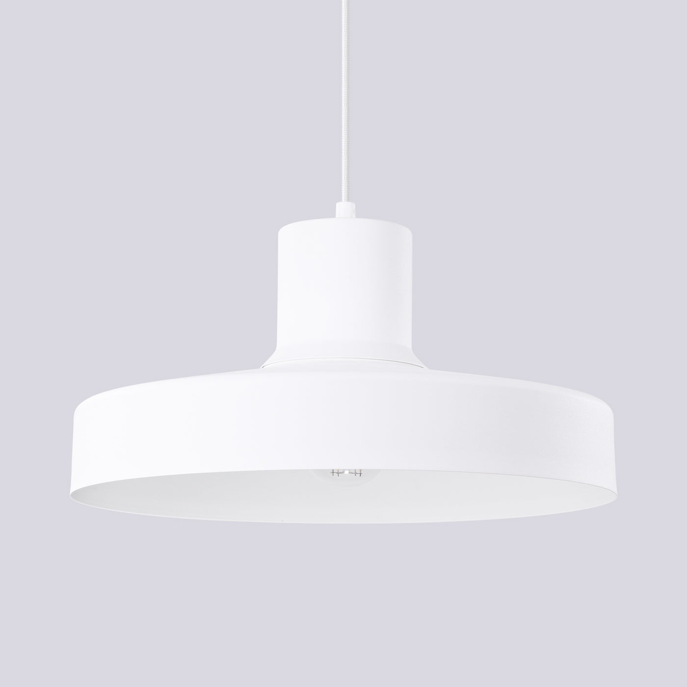 Orbita - Weiße Pendelleuchte, 35 cm, Retro-Stil