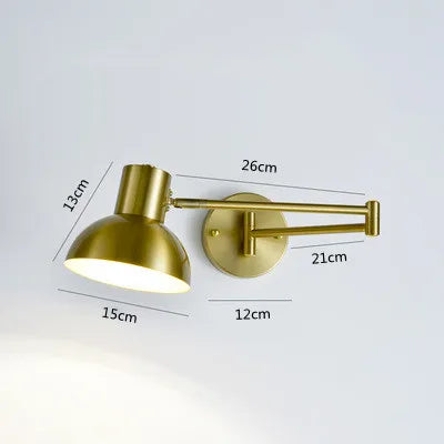 Verstellbare - Wandleuchte mit langem Arm (E27) inkl. LED