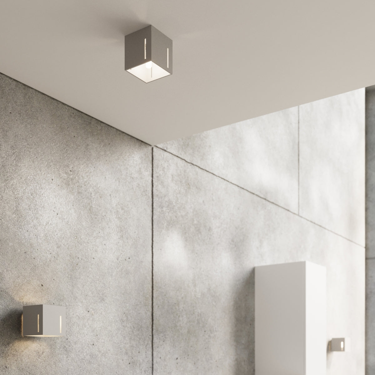 PIXAR - Wandleuchte, graues Aluminium mit Perforation