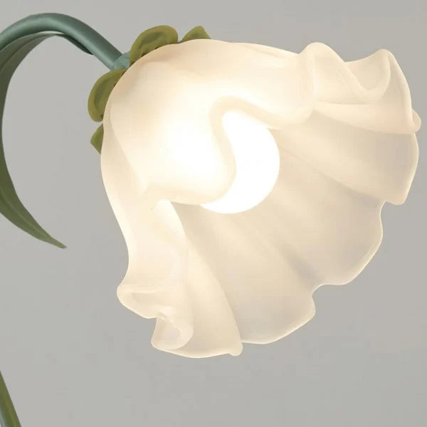 Quelix - Vintage-Tischleuchte mit Blumenmuster, verstellbar
