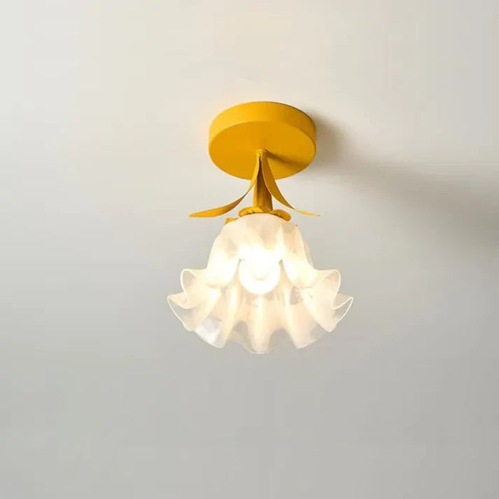 Claria - Tiffany-Deckenleuchte mit kleinen Glasblumen