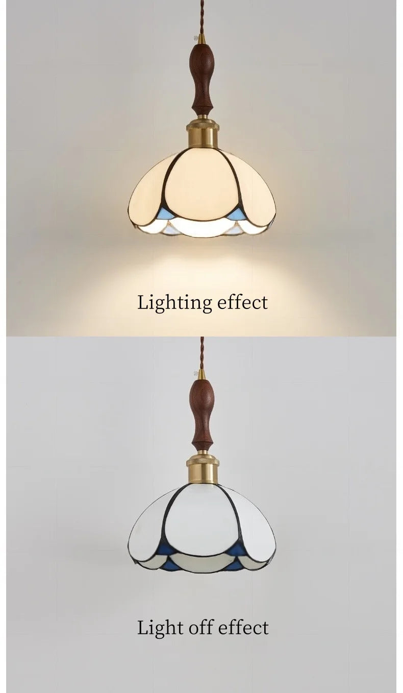 Polara - Tiffany-Pendelleuchte aus Vintage-Glas