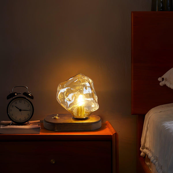 Studio - Glas Tischlampe Ice Stone Design