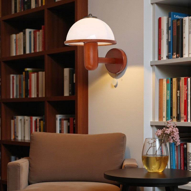 LED-Wandleuchte in Pilzform für modernes Wohnambiente