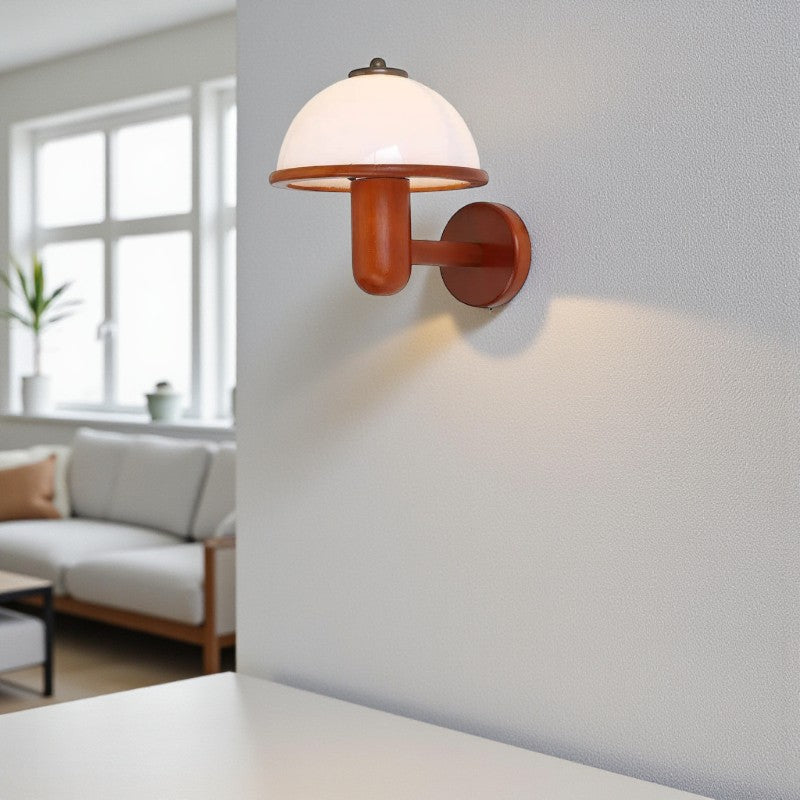 LED-Wandleuchte in Pilzform für modernes Wohnambiente