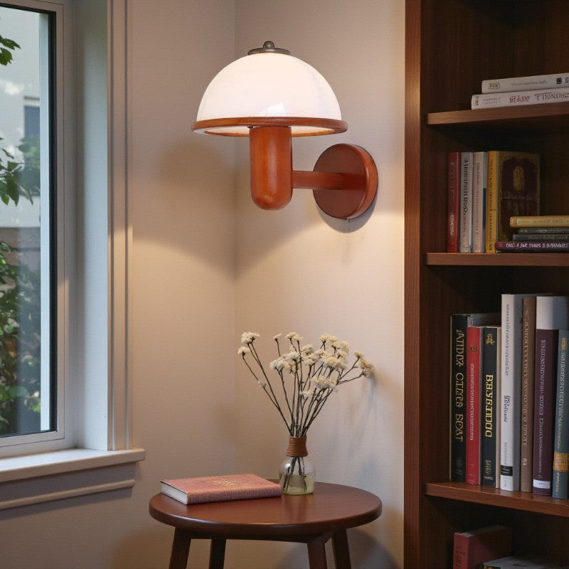 LED-Wandleuchte in Pilzform für modernes Wohnambiente