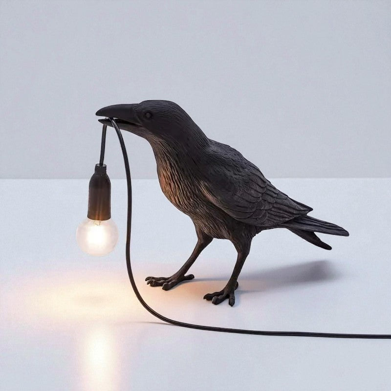 Skulpturale Vogel-Lampe für moderne Einrichtung und künstlerische Atmosphäre